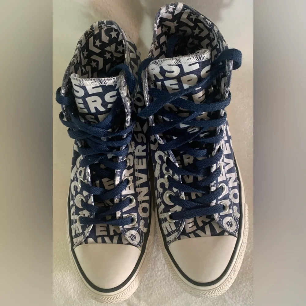 Converse Chuck Taylor All Star High Tops Logo Print 163952C Womens 9 Mens 7 - Picture 3 of 10